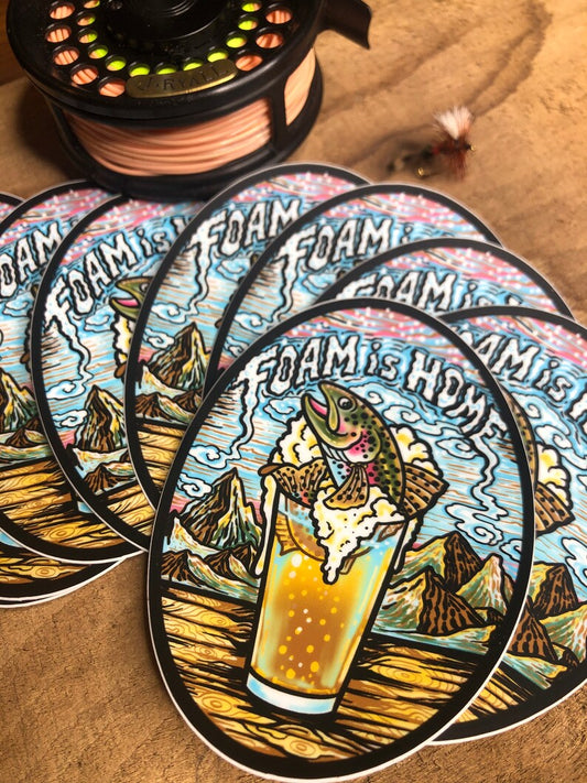 Fly Fishing Trout Sticker