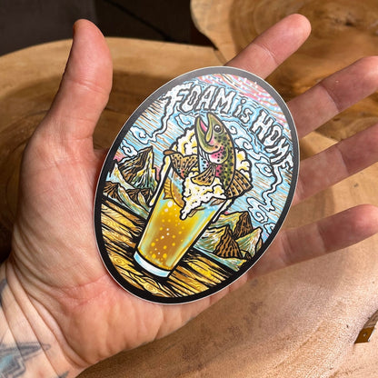 Fly Fishing Trout Sticker
