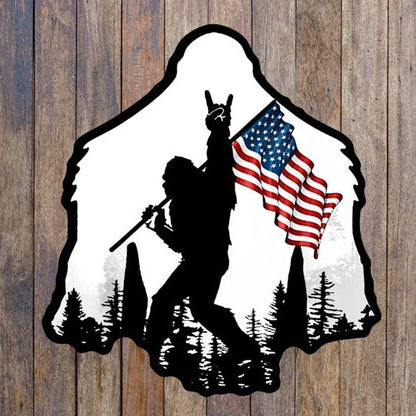 Bigfoot American Flag Stickers