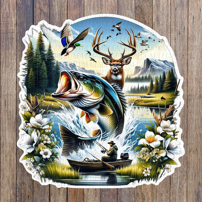 Hunting Fishing Sticker