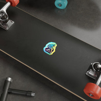 Sasquatch on the Run Holographic Sticker