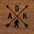 ADK Bigfoot Compass Arrow Sticker