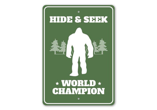 World Champion Bigfoot Metal Sign