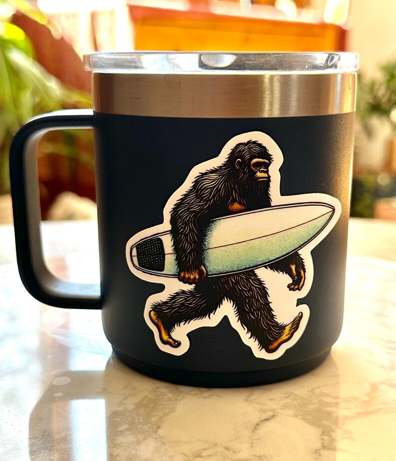 Surfing Bigfoot Stickers