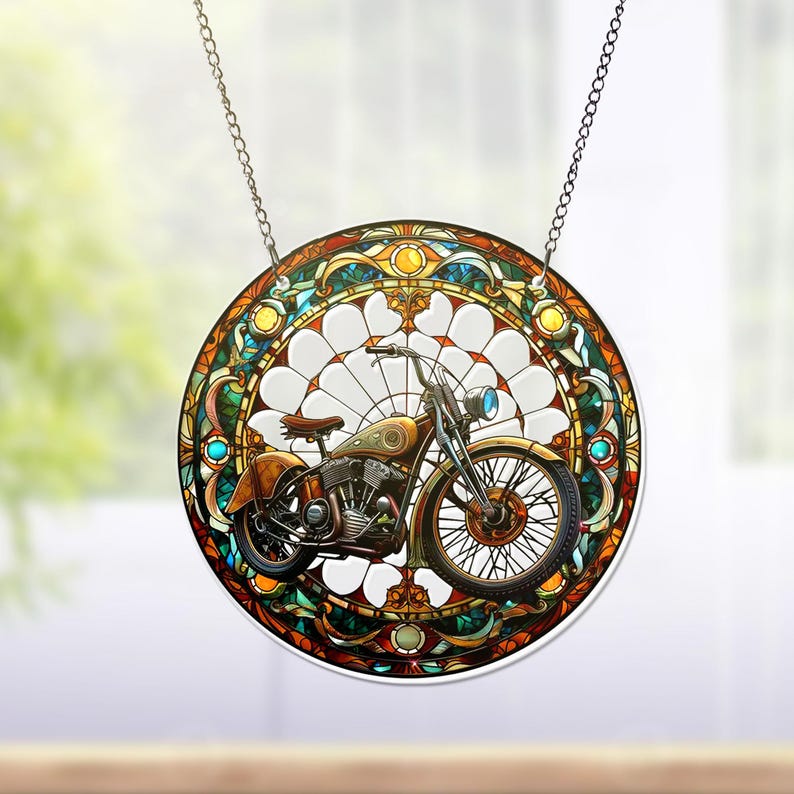 Motorcycle Acrylic Window Hanging