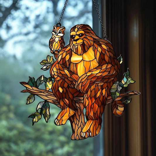 Bigfoot and Owl Acrylic Window