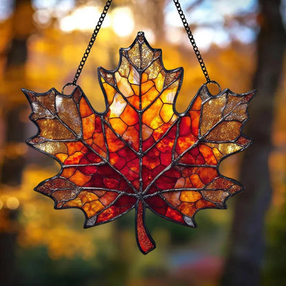 Autumn Maple Leaf Acrylic Window