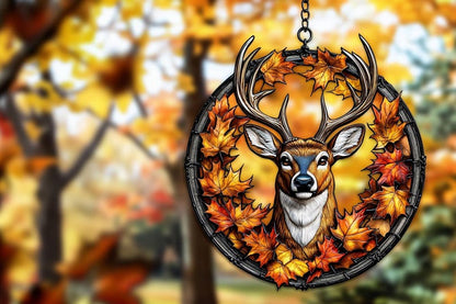 Autumn Deer Acrylic Window Hanging
