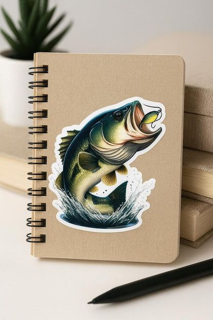 Bass Fishing Sticker