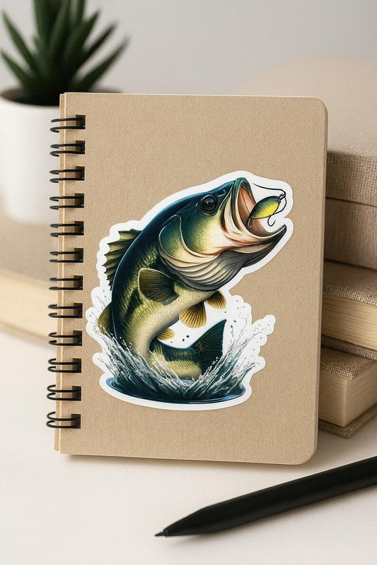 Bass Fishing Sticker