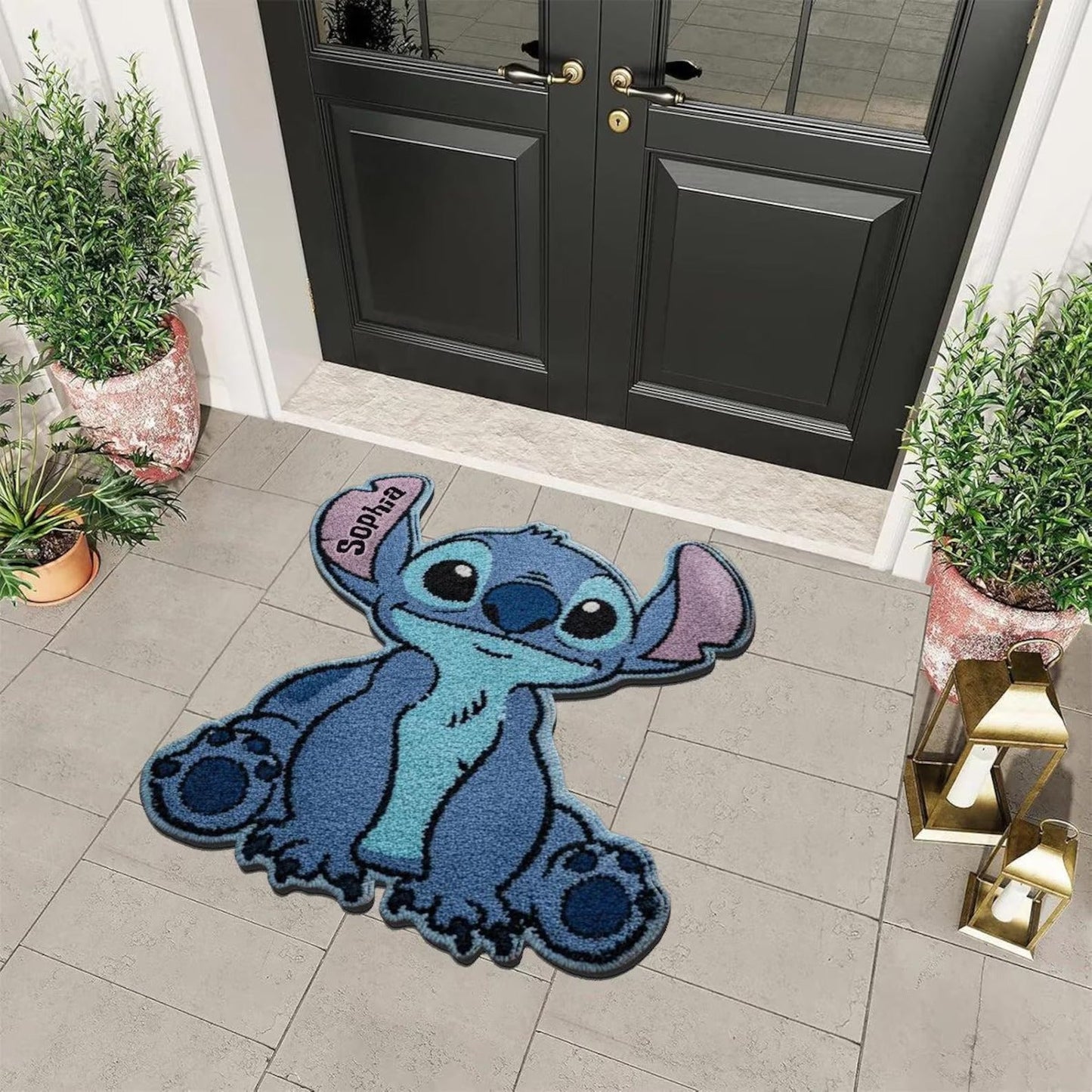 Cute Couple - Personalized Couple Shaped Doormat