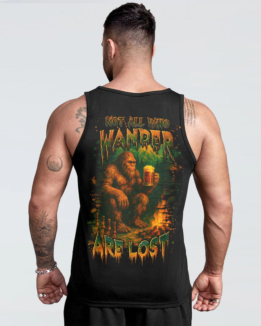 NOT ALL WHO WANDER ARE LOST BIGFOOT COMPASS ALL OVER PRINT