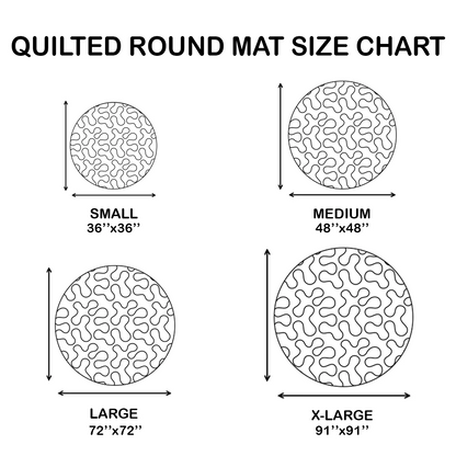 Personalized Deer Forest Quilt Round Mat