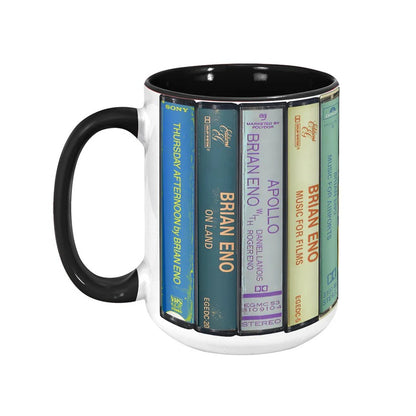 Brian Eno Albums Cassette Retro Collection Accent Mug