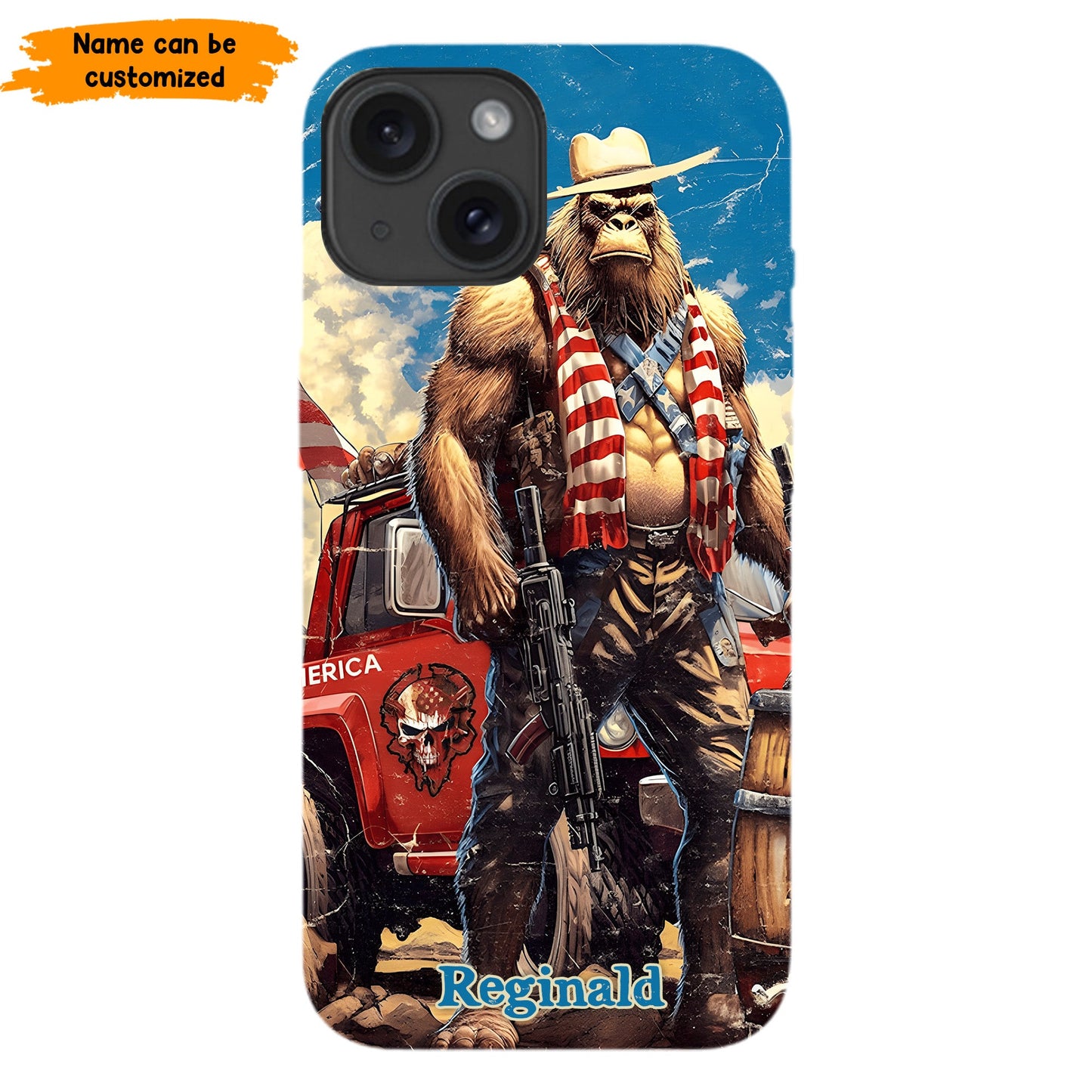 Bigfoot ‘Merica – Personalized Patriotic Phone Case