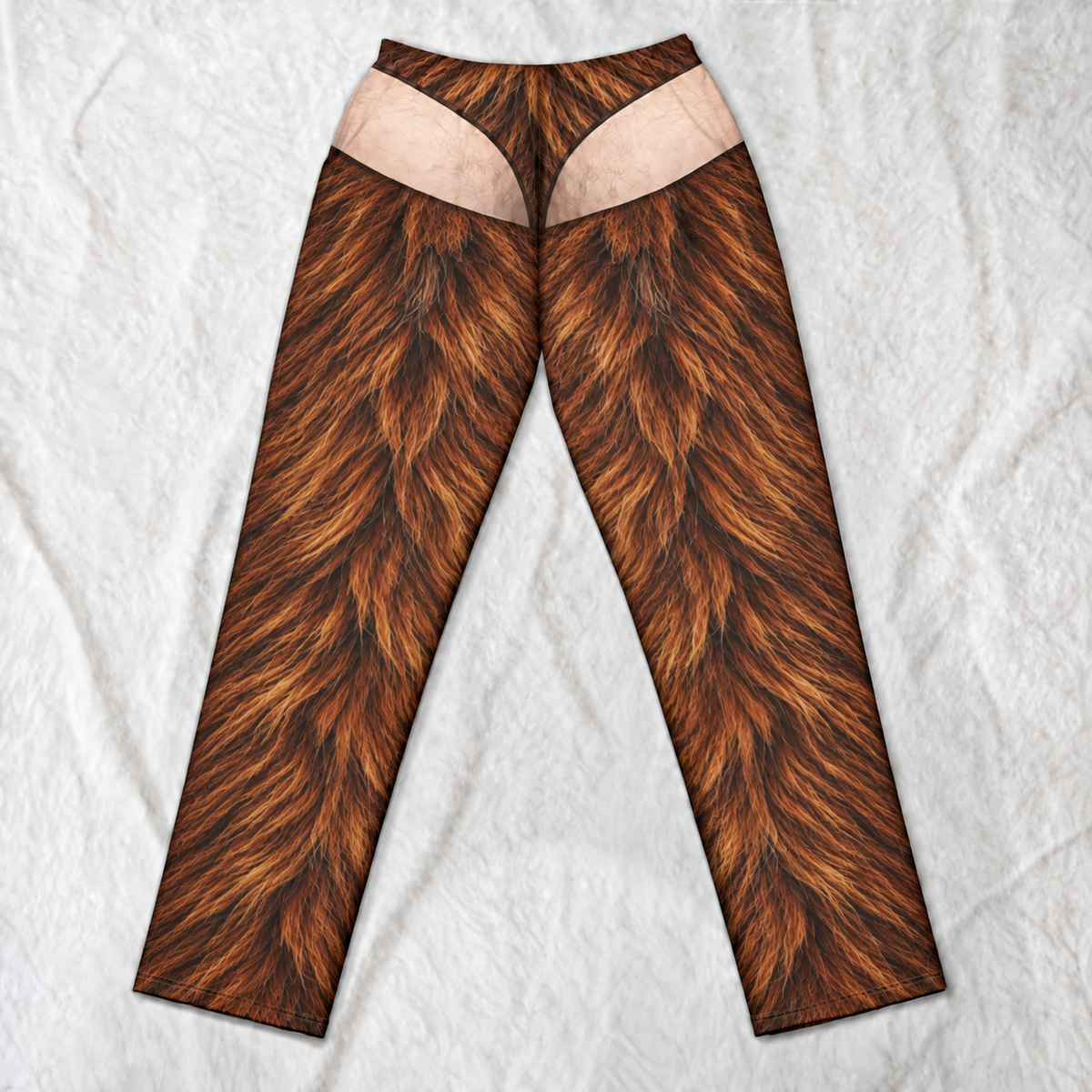 Funny Bigfoot Fur Print Pajama Pants for Men, Christmas Gift for Him – Novelty Lounge Pants