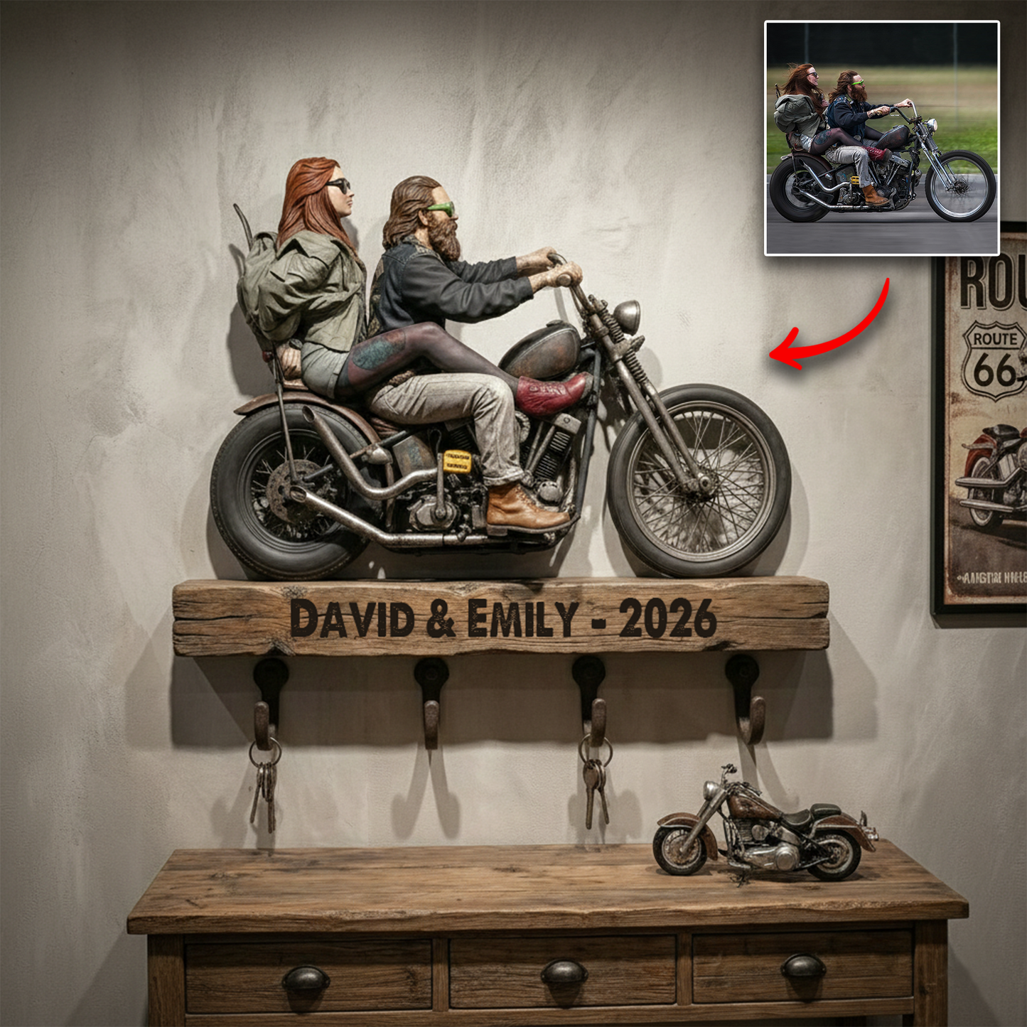 Still Riding – Personalized Biker Display Hanging Rack