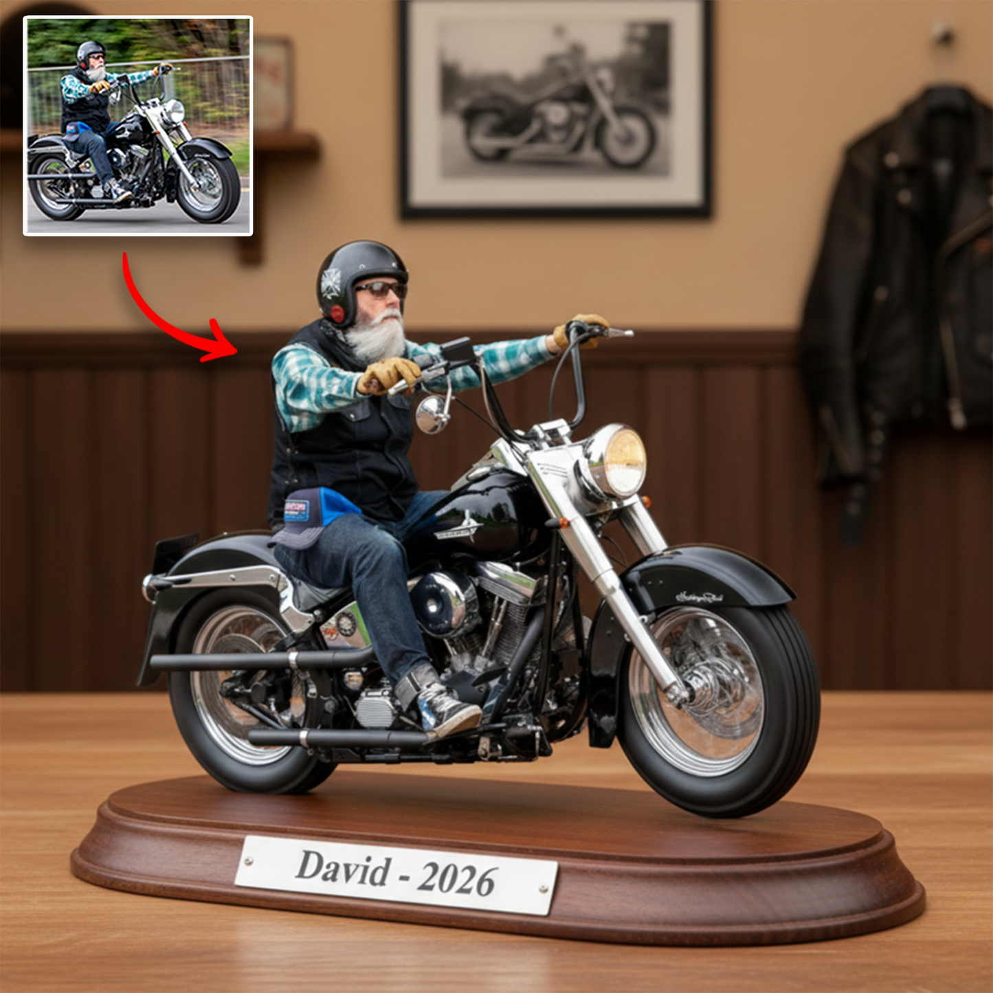 A Life on the Open Road – Personalized Motorcycle Acrylic Plaque