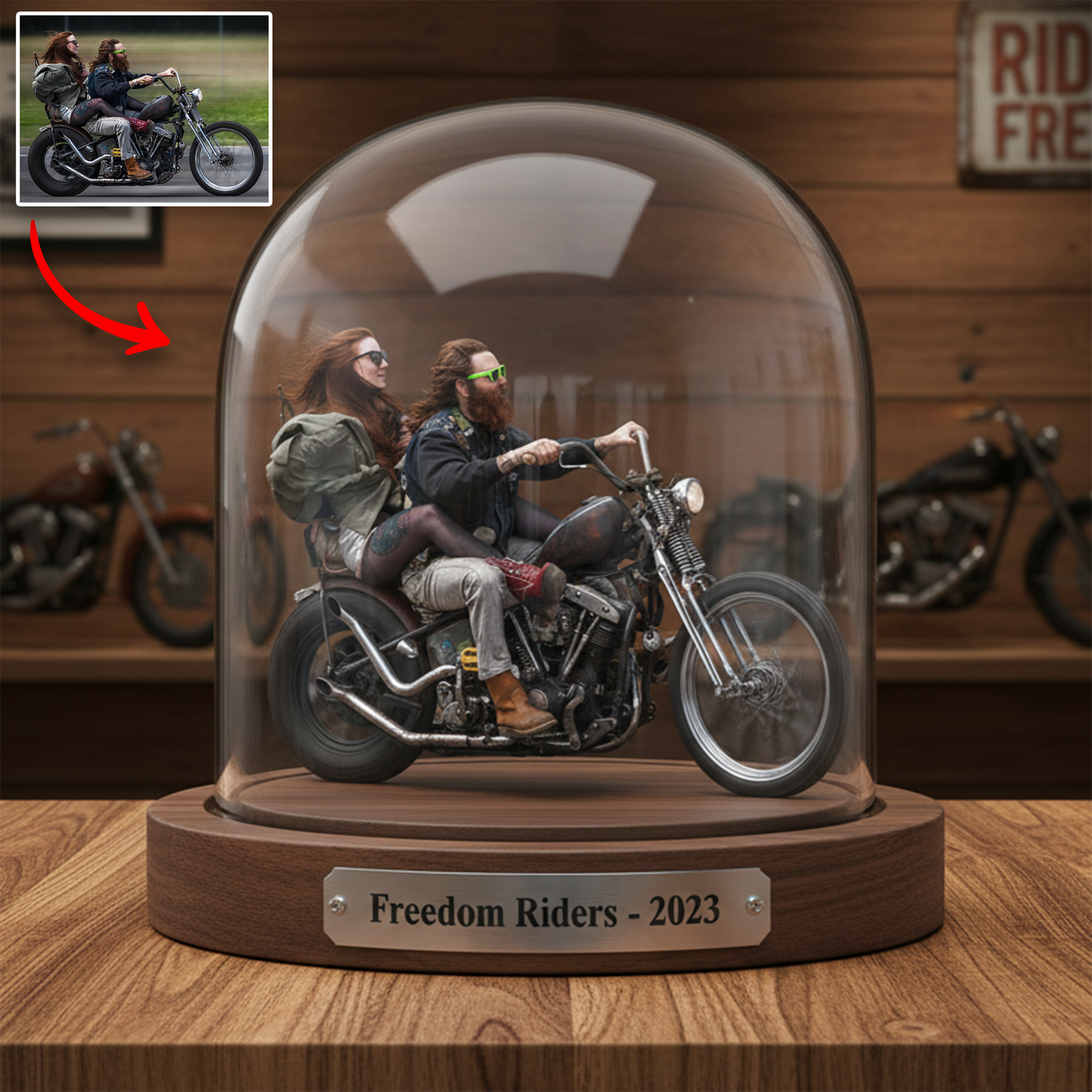 Life on Two Wheels – Personalized Photo Acrylic Plaque