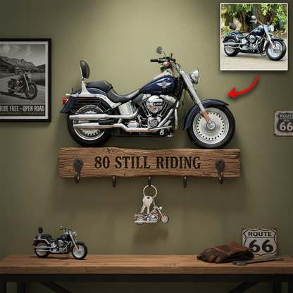 Still Riding – Personalized Biker Display Hanging Rack