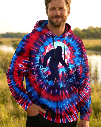 RED BLUE SWIRL BIGFOOT ALL OVER PRINT SHIRT