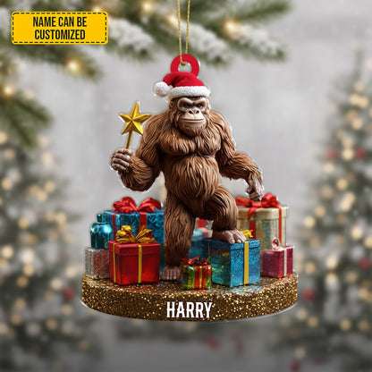 Personalized Sasquatch Christmas Tree Baubles – Funny Christmas Ornament