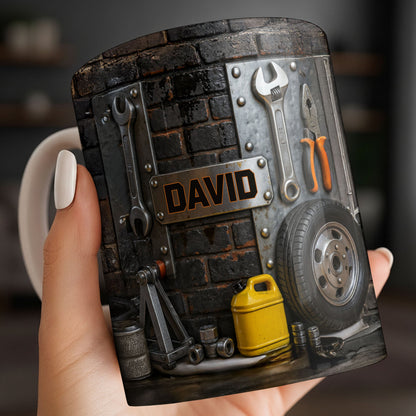 Personalized Garage Workshop White Mug
