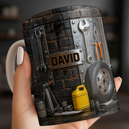 Personalized Garage Workshop White Mug