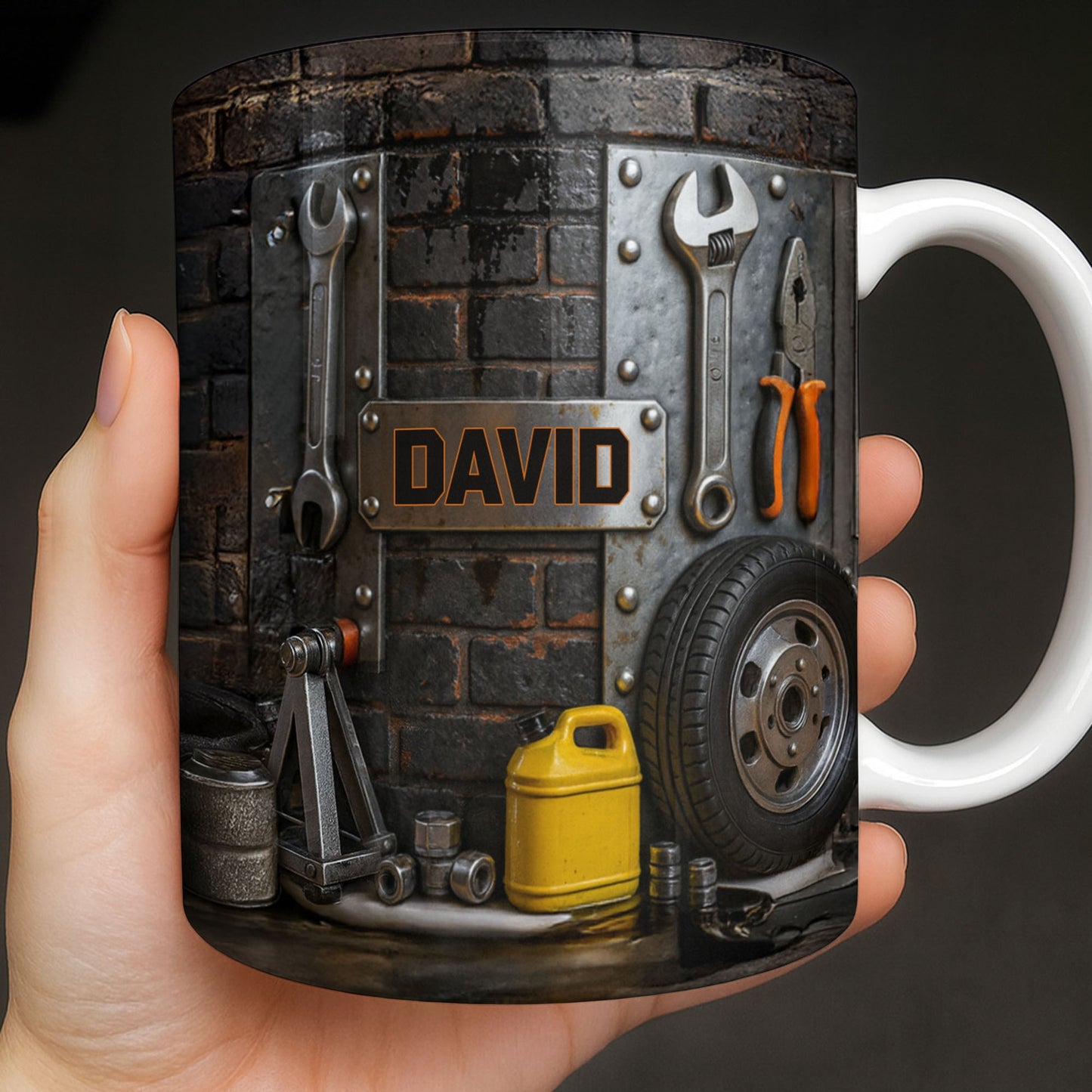 Personalized Garage Workshop White Mug