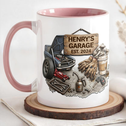 Personalized Classic Car Garage Accent Mug