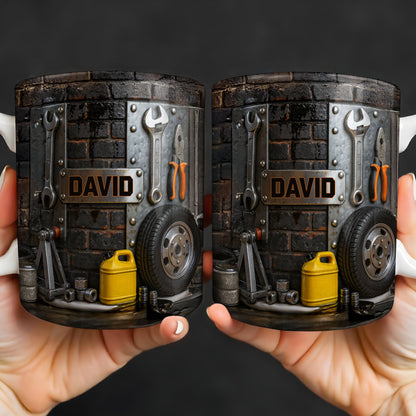 Personalized Garage Workshop White Mug