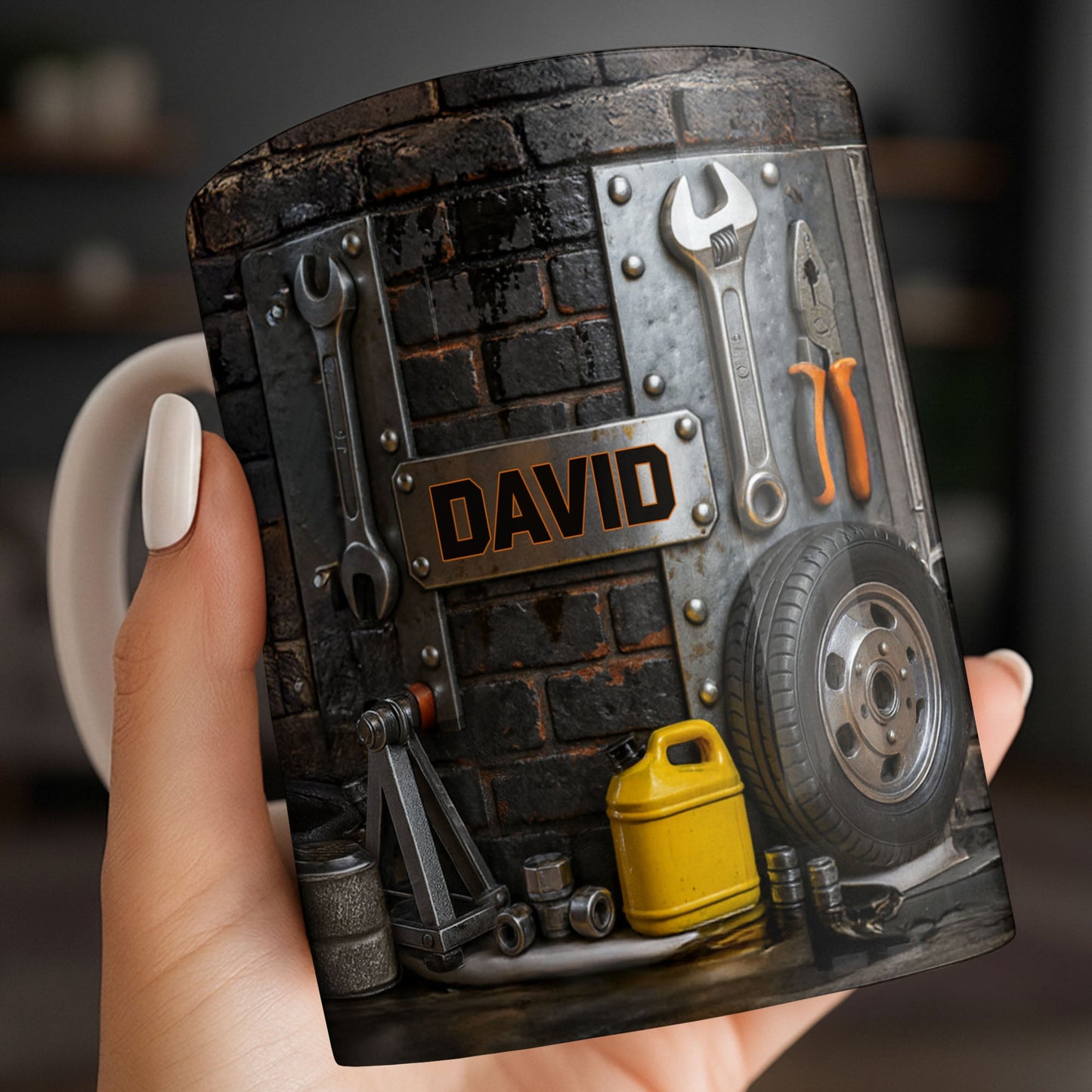 Personalized Garage Workshop White Mug