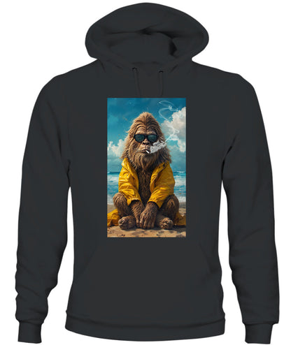 Too Cool To Squatch – Retro Bigfoot Beach Shirt