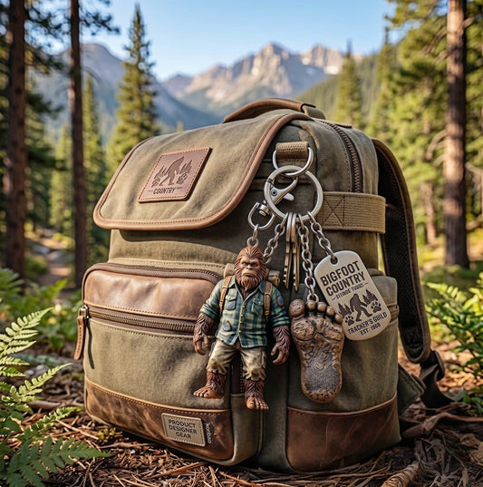 Bigfoot Pathfinder Adventure Hiking Keychain