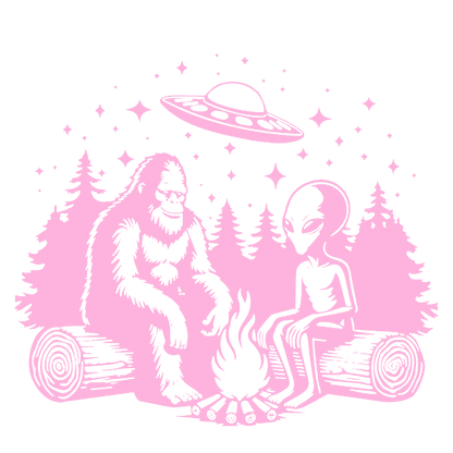 UFO, Bigfoot & Alien Campfire Sticker