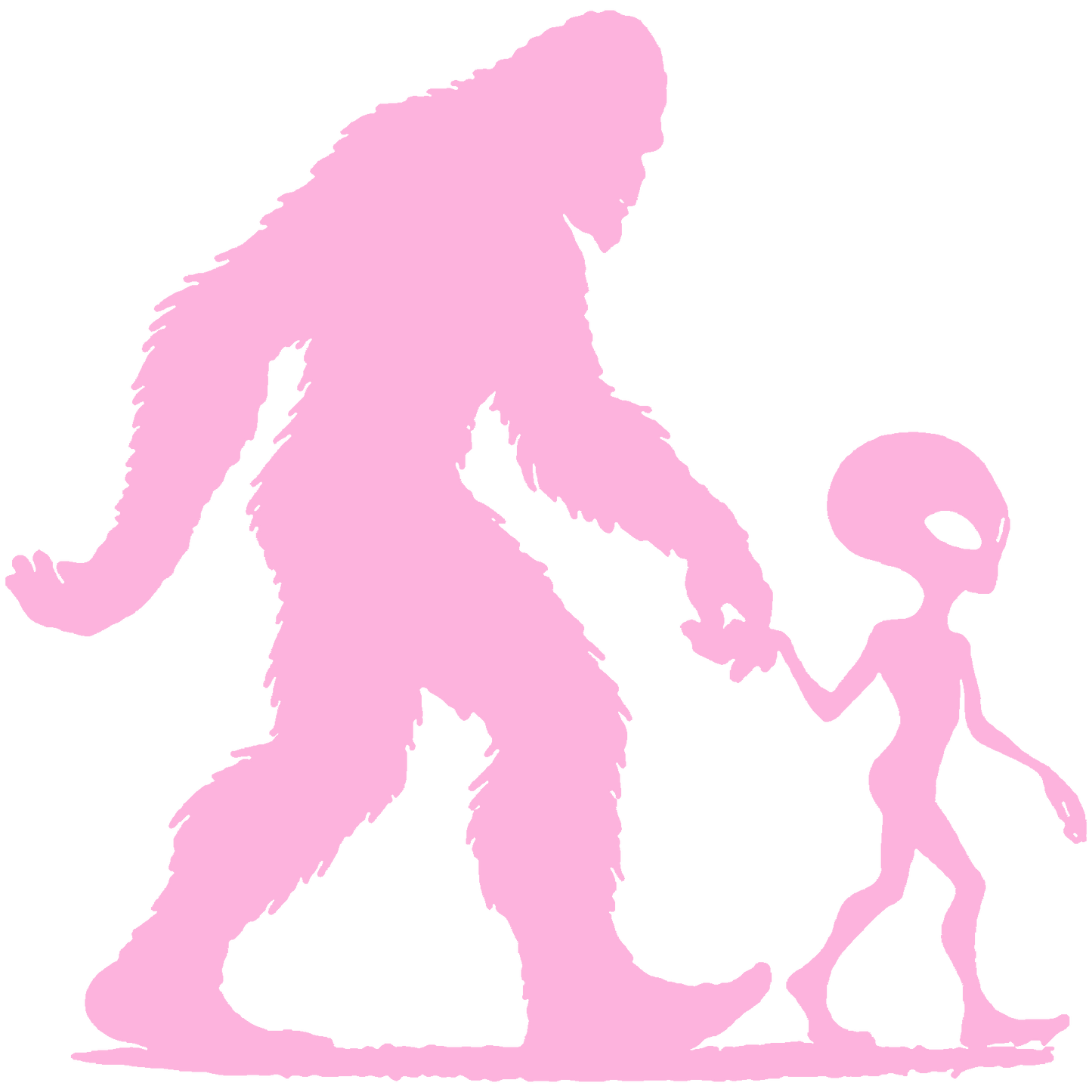 Bigfoot and Alien Sticker