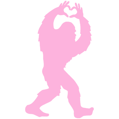 Heart Hands Bigfoot Vinyl Stickers
