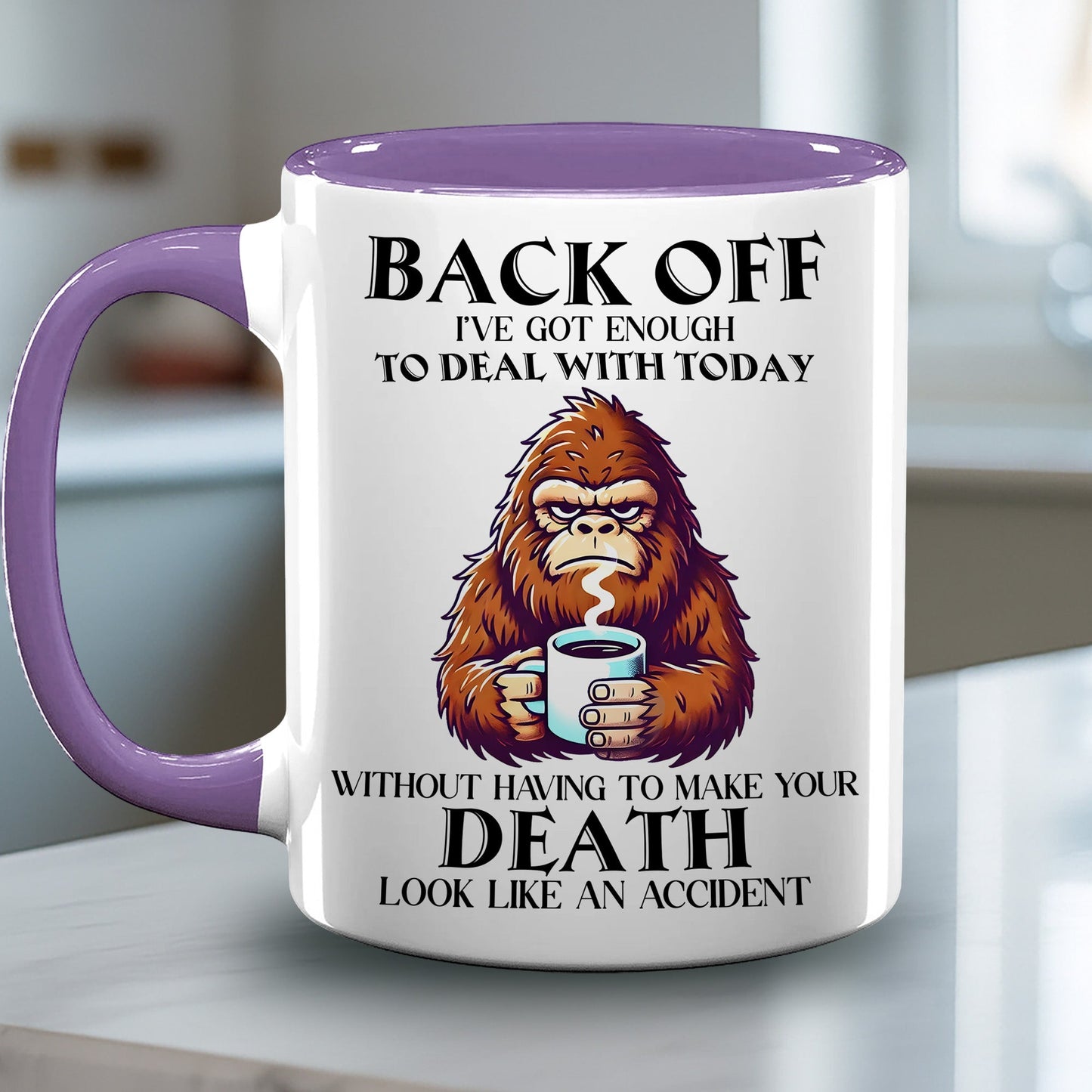 Personalized Bigfoot Legend In Trees Accent Mug