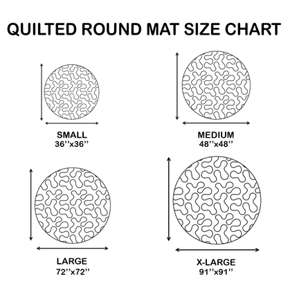 Bigfoot Log Hole Escape Quilted Round Mat