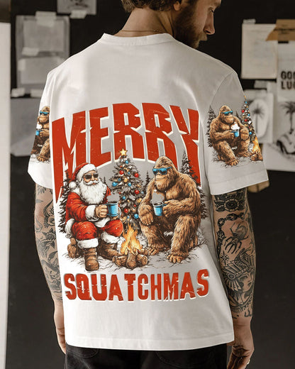Merry Squatchmas – Funny Santa and Bigfoot Personalized Sasquatch All Over Print Shirt