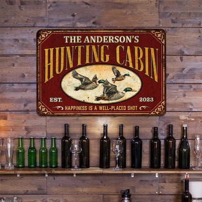 Custom Duck Hunting Lodge Metal Signs - Personalized Metal Sign