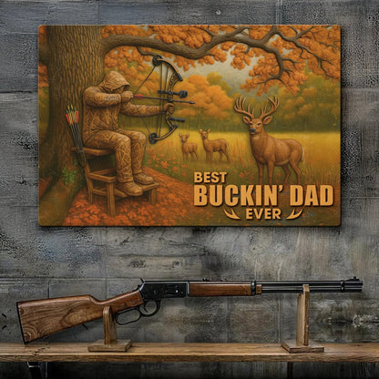 Hunting Dad Print Metal Sign - Personalized Gifts For Father