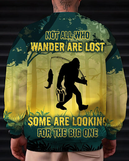 Bigfoot Fishing All Over Print Shirt