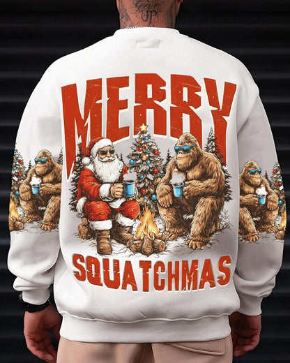 Merry Squatchmas – Funny Santa and Bigfoot Personalized Sasquatch All Over Print Shirt