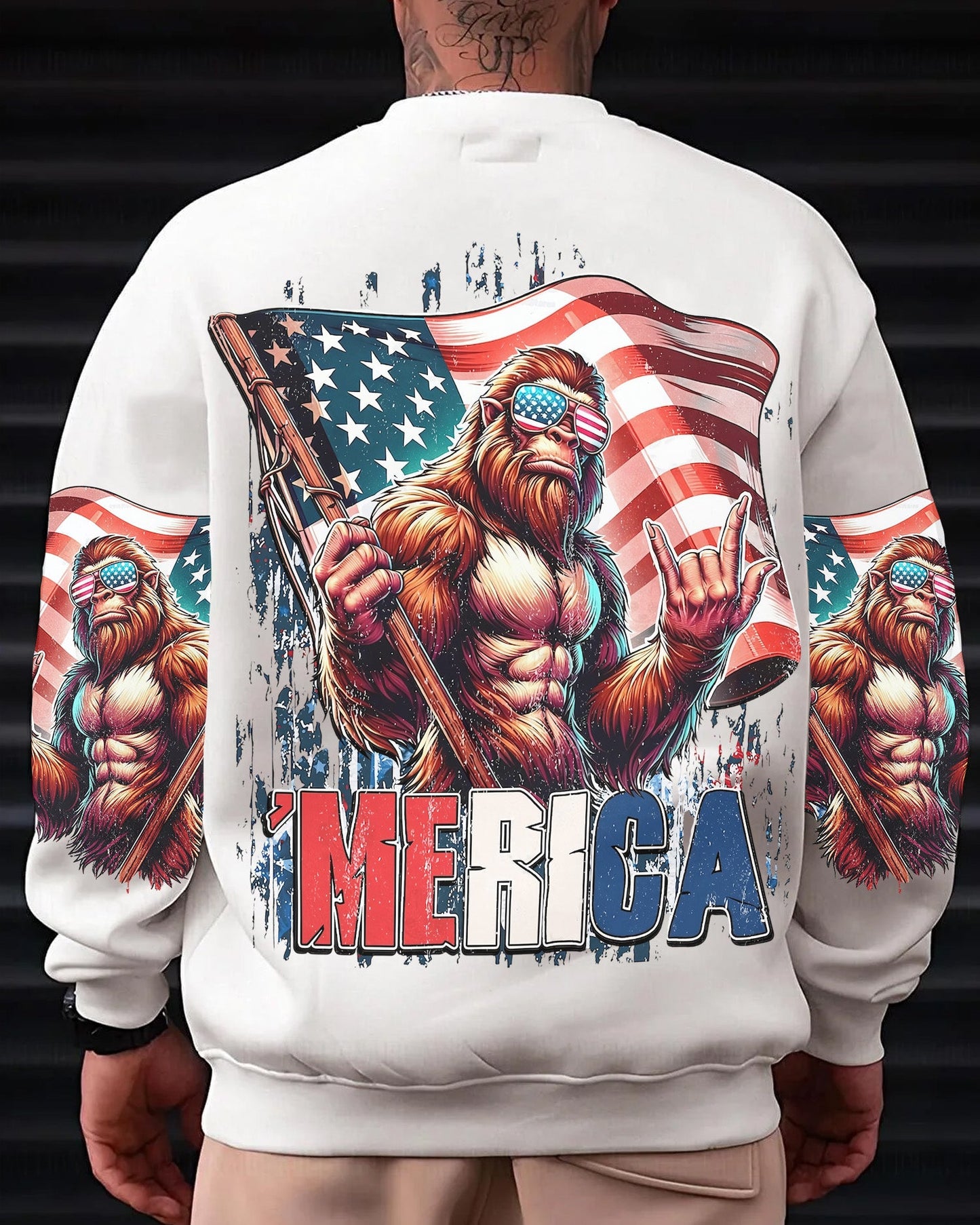 AMerica Flag – Personalized Bigfoot All Over Print Shirt