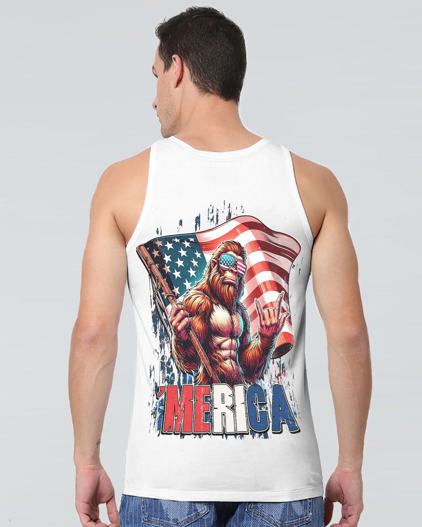 AMerica Flag – Personalized Bigfoot All Over Print Shirt