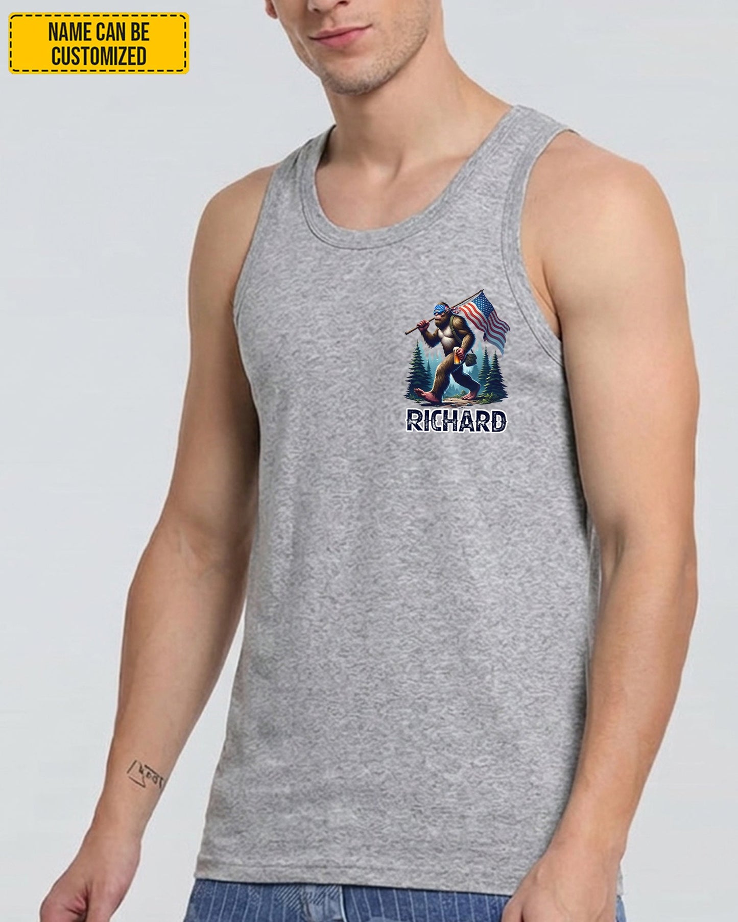 A Husband Like Me Is Hard To Find – Personalized Bigfoot American All Over Print Shirt