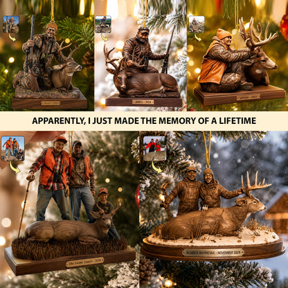 Trophy Moments – Personalized Hunting Photo Acrylic Christmas Ornament