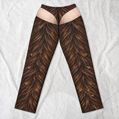 Funny Bigfoot Fur Print Pajama Pants for Men, Christmas Gift for Him – Novelty Lounge Pants