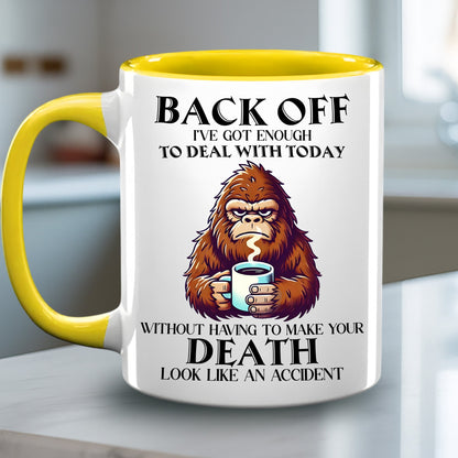 Personalized Bigfoot Legend In Trees Accent Mug